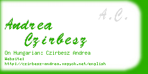 andrea czirbesz business card